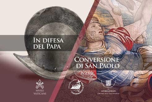 Nel Palazzo Apostolico di Castel Gandolfo inaugurata la mostra “In Difesa del Papa” e l’esposizione di un arazzo con la Conversione di San Paolo